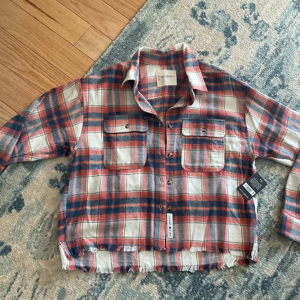 Women’s Lucky Brand Crop Flannel XS